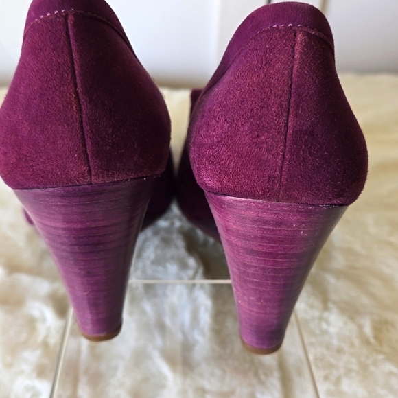 Coach Purple Suede "Terri" Wedges - Picture 7 of 9